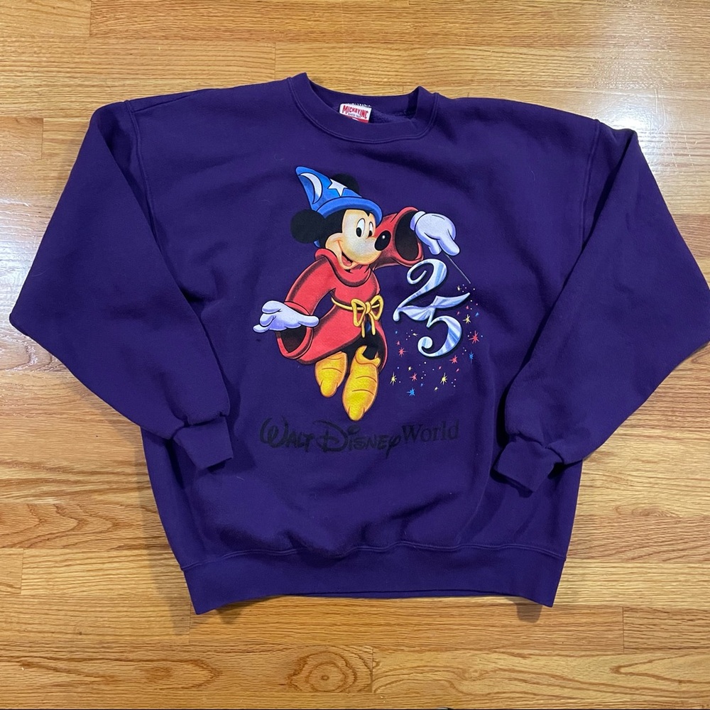Vtg Mickey Mouse Fantasia 25th Anniversary Walt Disney World Sweatshirt Size 2XL